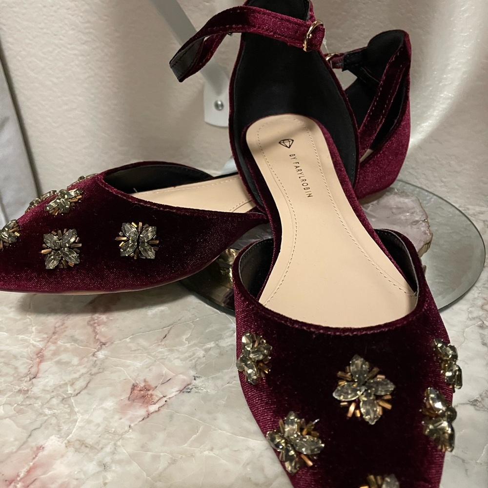 Farylrobin for Target Burgundy Beaded flats